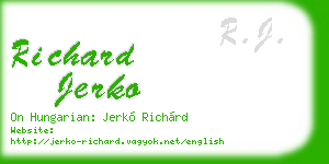 richard jerko business card